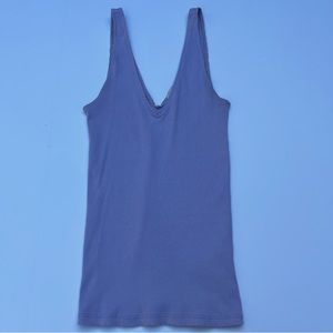 Express V Neck Ribbed Tank Top